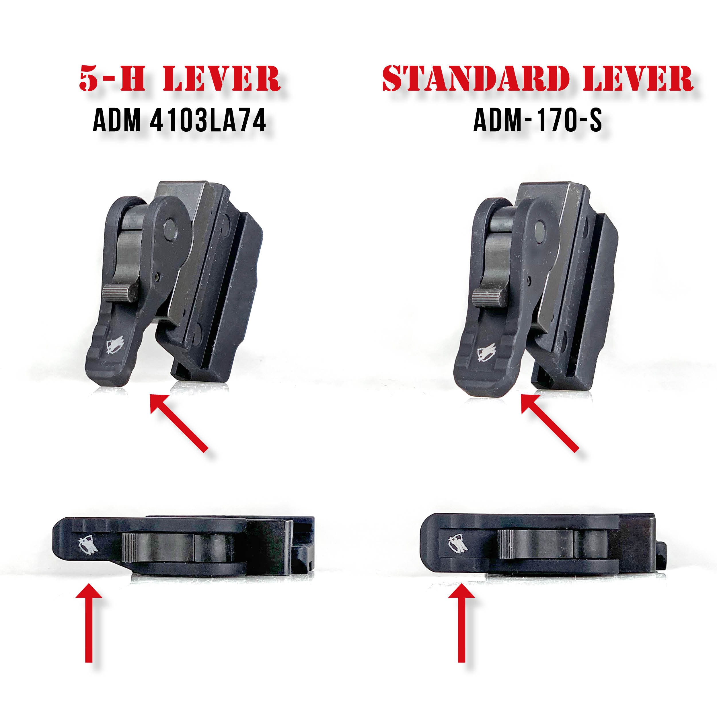 ADM-5-H Lever and ADM-170-S Lever Comparison